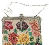 EARLY 20TH C. FLORAL BEADED EVENING BAGS