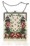 EARLY 20TH C. FLORAL BEADED EVENING BAGS