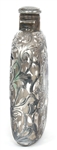 19TH C. GORHAM STERLING SILVER OVERLAY & GLASS FLASK