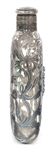 19TH C. GORHAM STERLING SILVER OVERLAY & GLASS FLASK