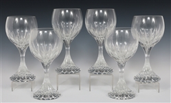 BACCARAT CRYSTAL MASSENA TALL WATER GOBLETS 