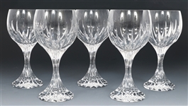 BACCARAT CRYSTAL CLARET WINE GLASSES 