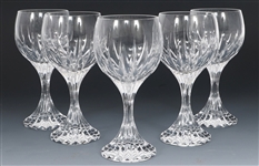 BACCARAT CRYSTAL CLARET WINE GLASSES 