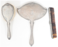 WEIGHTED STERLING FOSTER & BAILEY VANITY SET 