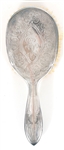 WEIGHTED STERLING SILVER VANITY HAND MIRROR & HAIRBRUSH