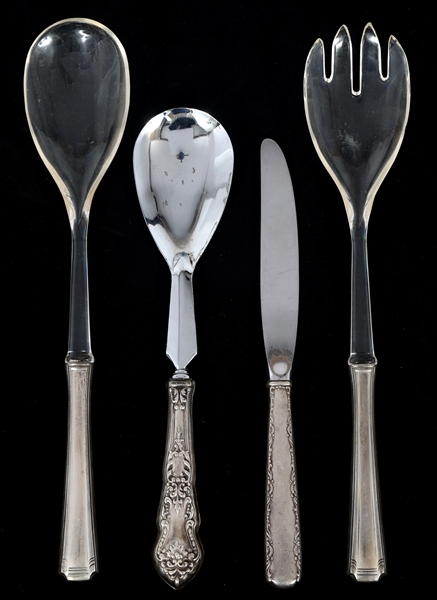 WEIGHTED STERLING SILVER SERVING PIECES 