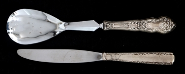 WEIGHTED STERLING SILVER SERVING PIECES 