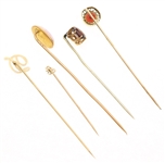 14K YELLOW GOLD STICK PINS 