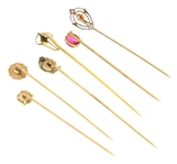 10K YELLOW GOLD STICK PINS