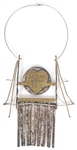 STERLING SILVER & BRASS ABSTRACT DESIGN NECKLACE