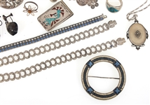 STERLING SILVER JEWELRY - BRACELETS, BROOCHES, & MORE