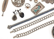 STERLING SILVER JEWELRY - BRACELETS, BROOCHES, & MORE