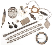STERLING SILVER JEWELRY - BRACELETS, BROOCHES, & MORE