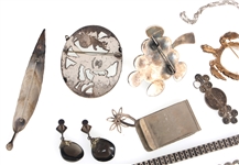 STERLING SILVER JEWELRY - BRACELETS, BROOCHES, & MORE