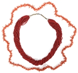 DYED CORAL BEADED NECKLACES