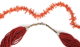 DYED CORAL BEADED NECKLACES