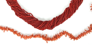 DYED CORAL BEADED NECKLACES