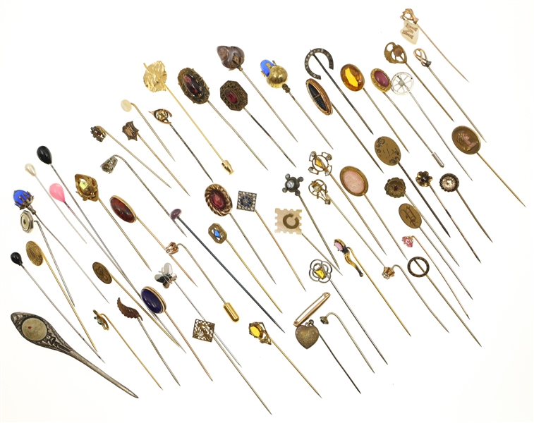 GOLD FILLED & PLATED COSTUME STICK PINS
