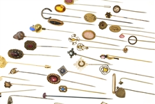 GOLD FILLED & PLATED COSTUME STICK PINS