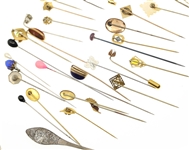 GOLD FILLED & PLATED COSTUME STICK PINS