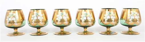CZECH CRYSTAL BOHEMIA VASES & DRINKWARE 
