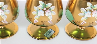 CZECH CRYSTAL BOHEMIA VASES & DRINKWARE 
