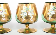 CZECH CRYSTAL BOHEMIA VASES & DRINKWARE 