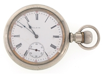 MENS ELGIN NICKEL CASE POCKET WATCH