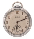 MENS WALTHAM PREMIER NICKEL CASE POCKET WATCH
