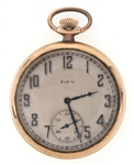 MENS ELGIN GOLD FILLED CASE POCKET WATCH