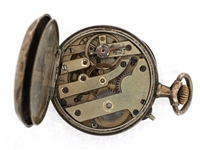 LADIES' .800 SILVER CASE FRENCH POCKET WATCH