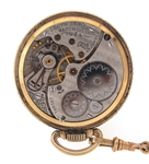 MEN'S SOUTH BEND GOLD FILLED POCKET WATCH & WATCH FOB 
