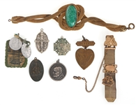 19TH & 20TH C. COSTUME JEWELRY & RELIGIOUS TOKENS