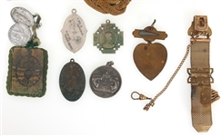 19TH & 20TH C. COSTUME JEWELRY & RELIGIOUS TOKENS