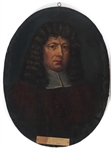 19TH C. DUTCH OIL ON WOOD PANEL PORTRAIT PAINTINGS