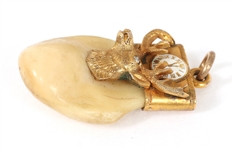 14K YELLOW GOLD B&P ORDER OF ELKS TOOTH PENDANT