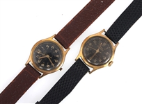 MEN'S JARDUR GOLD-PLATED CASE MECHANICAL WRIST WATCHES 