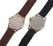 MEN'S JARDUR GOLD-PLATED CASE MECHANICAL WRIST WATCHES 