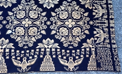 19TH C. AMERICAN COVERLET SIGNED & DATED 