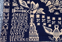 19TH C. AMERICAN COVERLET SIGNED & DATED 