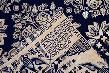19TH C. AMERICAN COVERLET SIGNED & DATED 