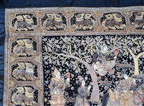 BURMESE EMBROIDERED KALAGA TAPESTRY 
