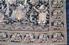 BURMESE EMBROIDERED KALAGA TAPESTRY 
