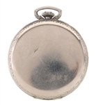 MEN'S HAMILTON WHITE GOLD FILLED CASE POCKET WATCH
