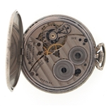 MEN'S HAMILTON WHITE GOLD FILLED CASE POCKET WATCH