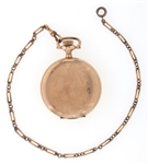 MEN'S ELGIN GOLD FILLED CASE POCKET WATCH WITH FOB