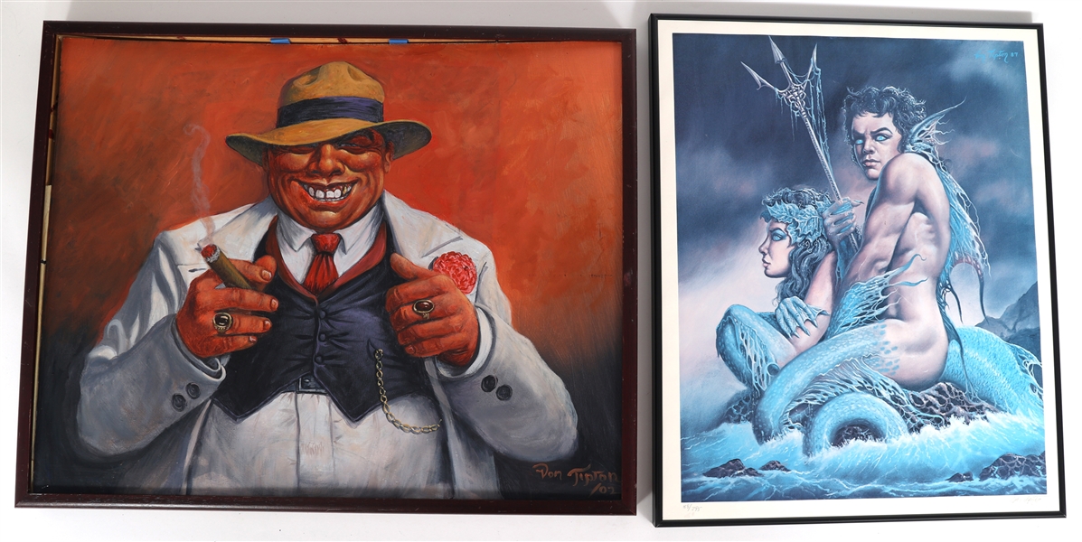 VON TIPTON ORIGINAL PAINTING & SIGNED PRINT