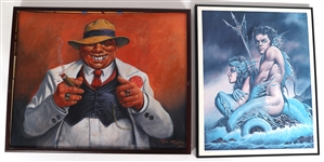 VON TIPTON ORIGINAL PAINTING & SIGNED PRINT
