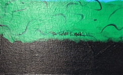 WILL LUCK GUARD DOG ACRYLIC ON CANVAS PAINTING 