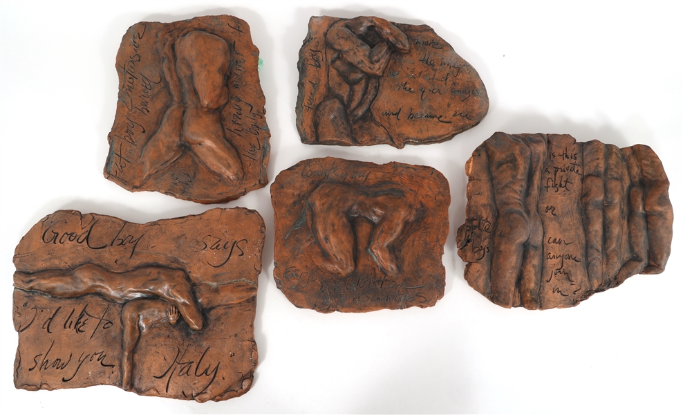 BARBARA BALZER TERRA COTTA FIGURAL PLAQUES